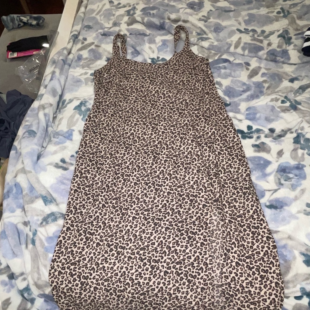 Abercrombie Leopard Slit Dress
